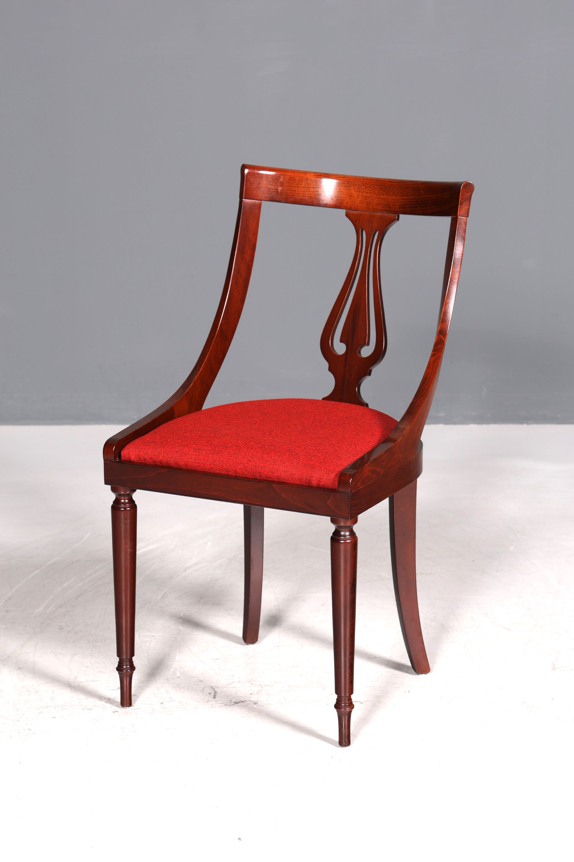 4x Edle Englische Stühle Englisch Gondelstuhl Set Dining Chairs Antik 60s Mahagoni Küchenstühle Stuhlset