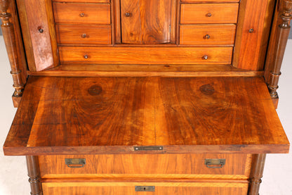 Wunderschöner Jugendstil Sekretär Nussbaum Gründerzeit Vertiko Antik Kommode um 1900