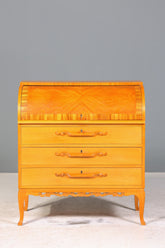 Stilvoller Rollladensekretär um 1930 Büro Kommode Kirschholz Sekretär Schreibtisch Kommode