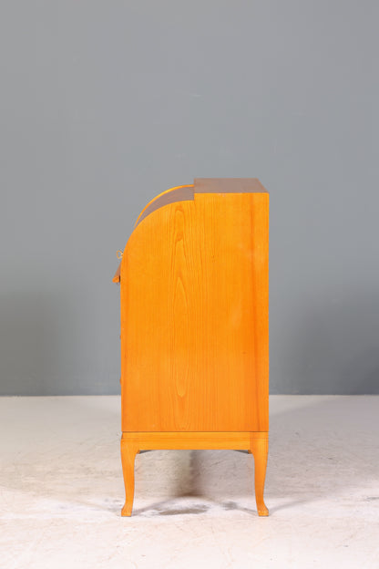 Stilvoller Rollladensekretär um 1930 Büro Kommode Kirschholz Sekretär Schreibtisch Kommode
