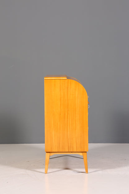 Traumhafter Mid Century Rollladen Sekretär echt Holz Büro Schrank Vintage Schreibkommode