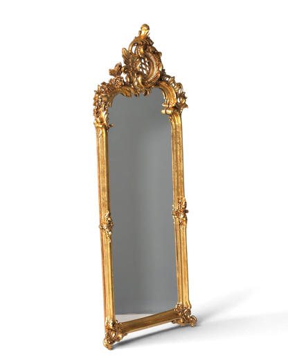 Traumhafter Prunk Barock Stil Standspiegel Gold Antik Stil Ornament Flurspiegel Spiegel
