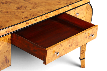 Wunderschöner Art Deco Stil Schreibtisch Bürotisch Antik Stil Birke Office Desk