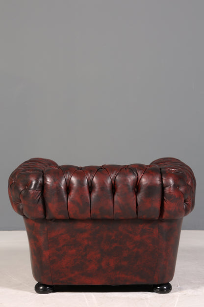 Wunderschöner Original Chesterfield Sessel Englisch Leder Armlehnsessel Herrensessel 1 von 2