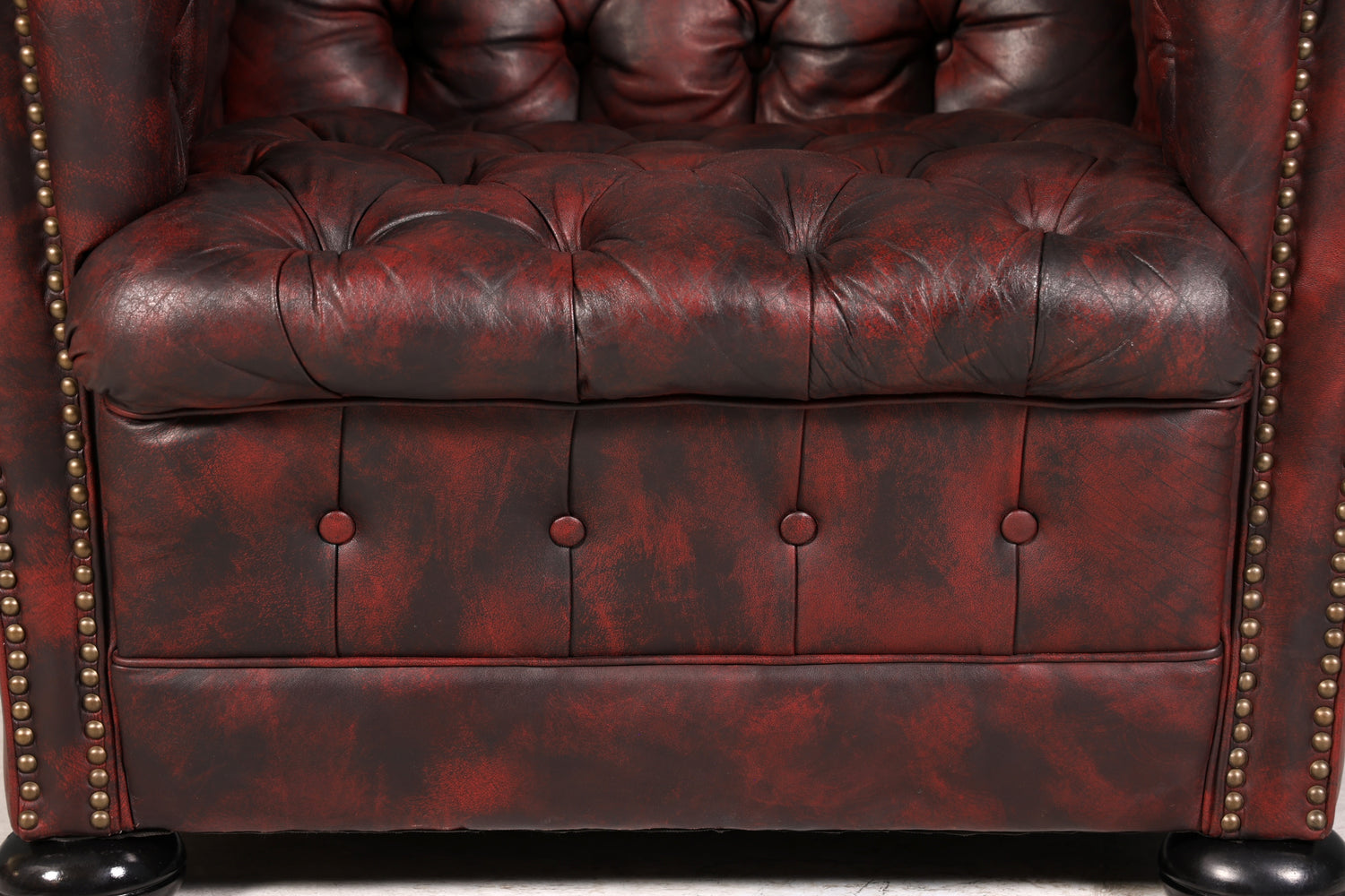 Wunderschöner Original Chesterfield Sessel Englisch Leder Armlehnsessel Herrensessel 1 von 2