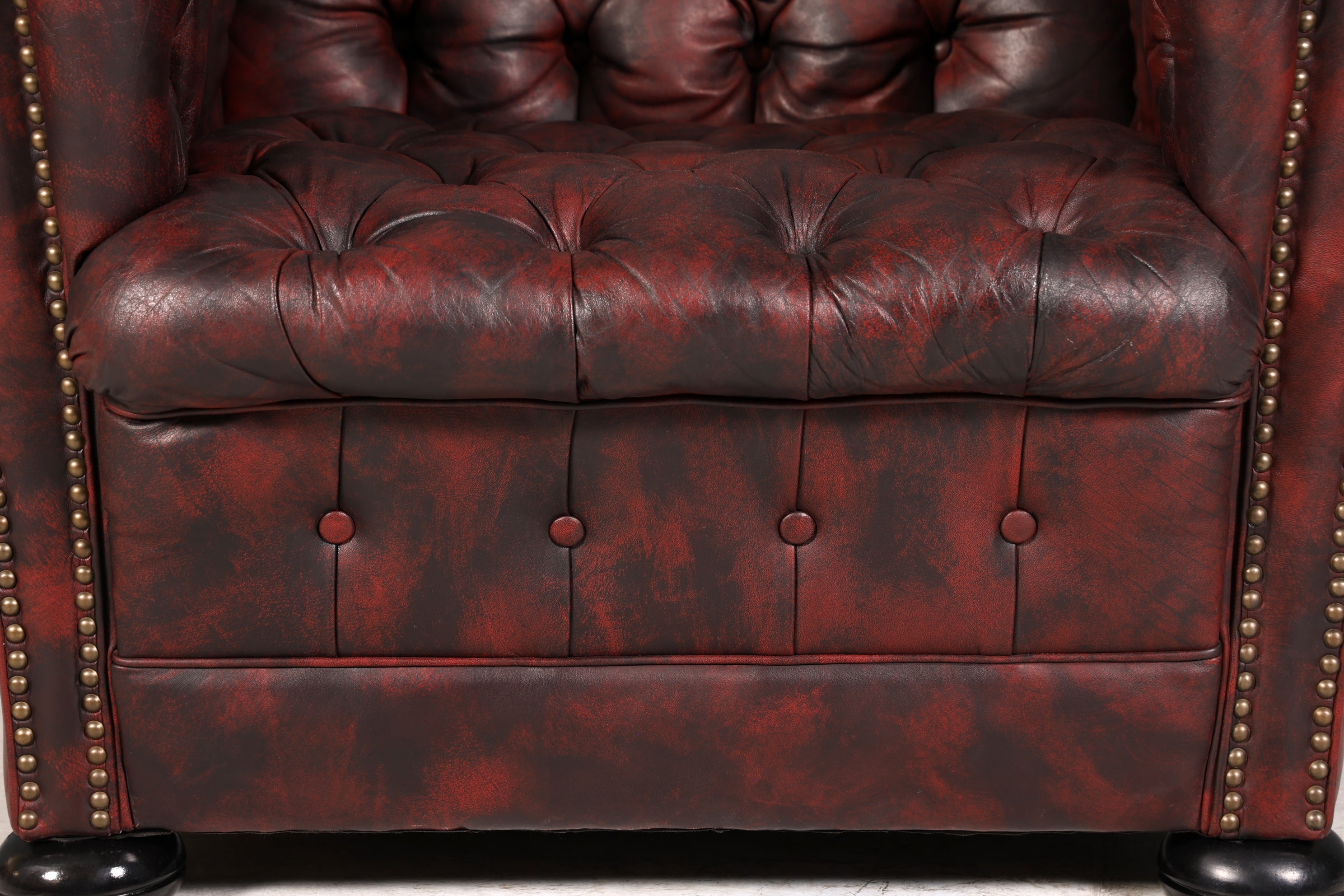 Wunderschöner Original Chesterfield Sessel Englisch Leder Armlehnsessel Herrensessel 1 von 2