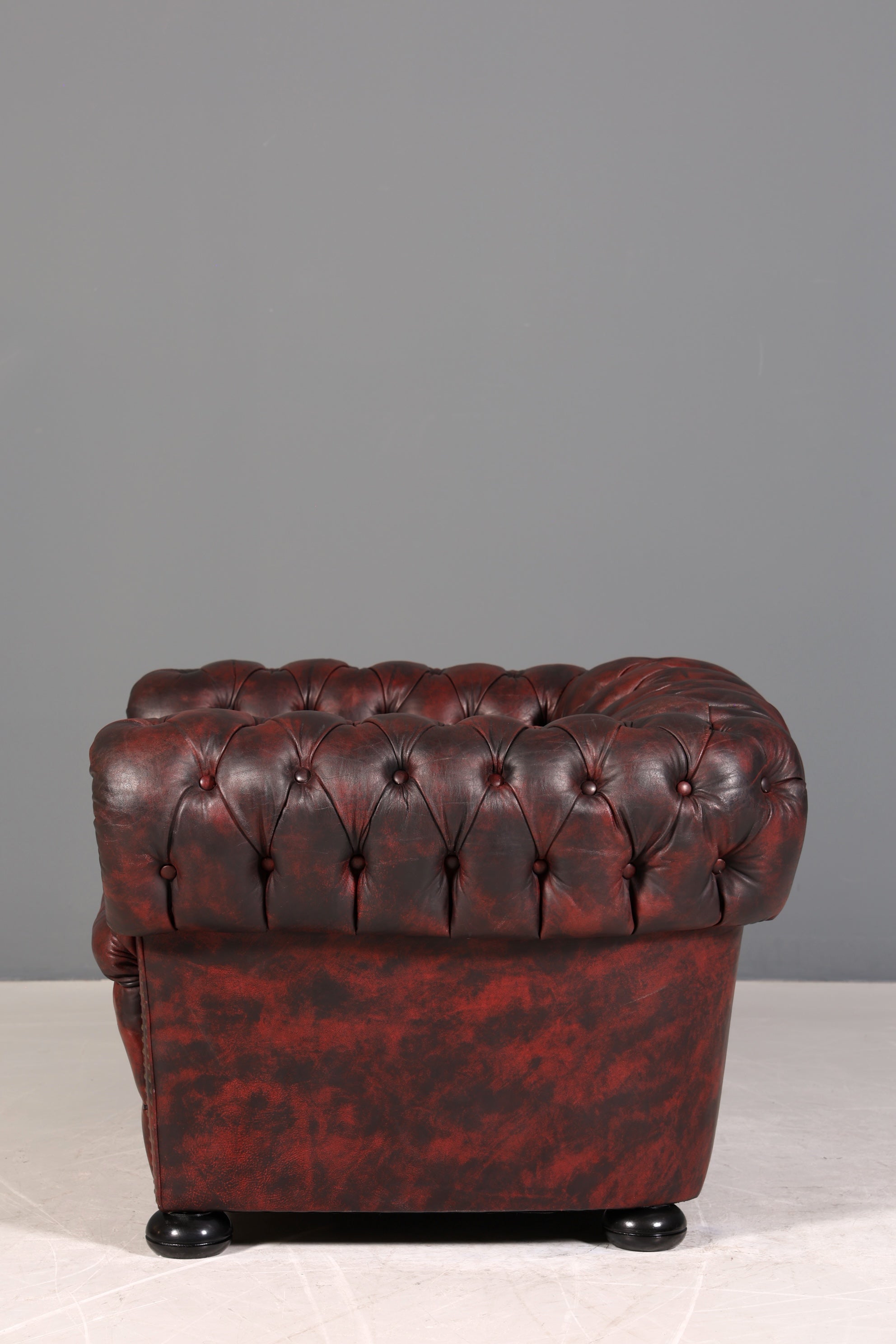 Wunderschöner Original Chesterfield Sessel Englisch Leder Armlehnsessel Herrensessel 2 von 2