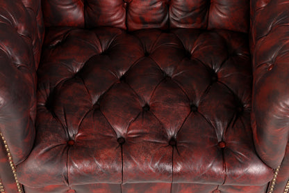 Wunderschöner Original Chesterfield Sessel Englisch Leder Armlehnsessel Herrensessel 2 von 2