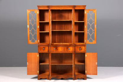 Wunderschöne Englische Vitrine echt Holz Sekretär Bibliothek Bücherschrank Bücherregal