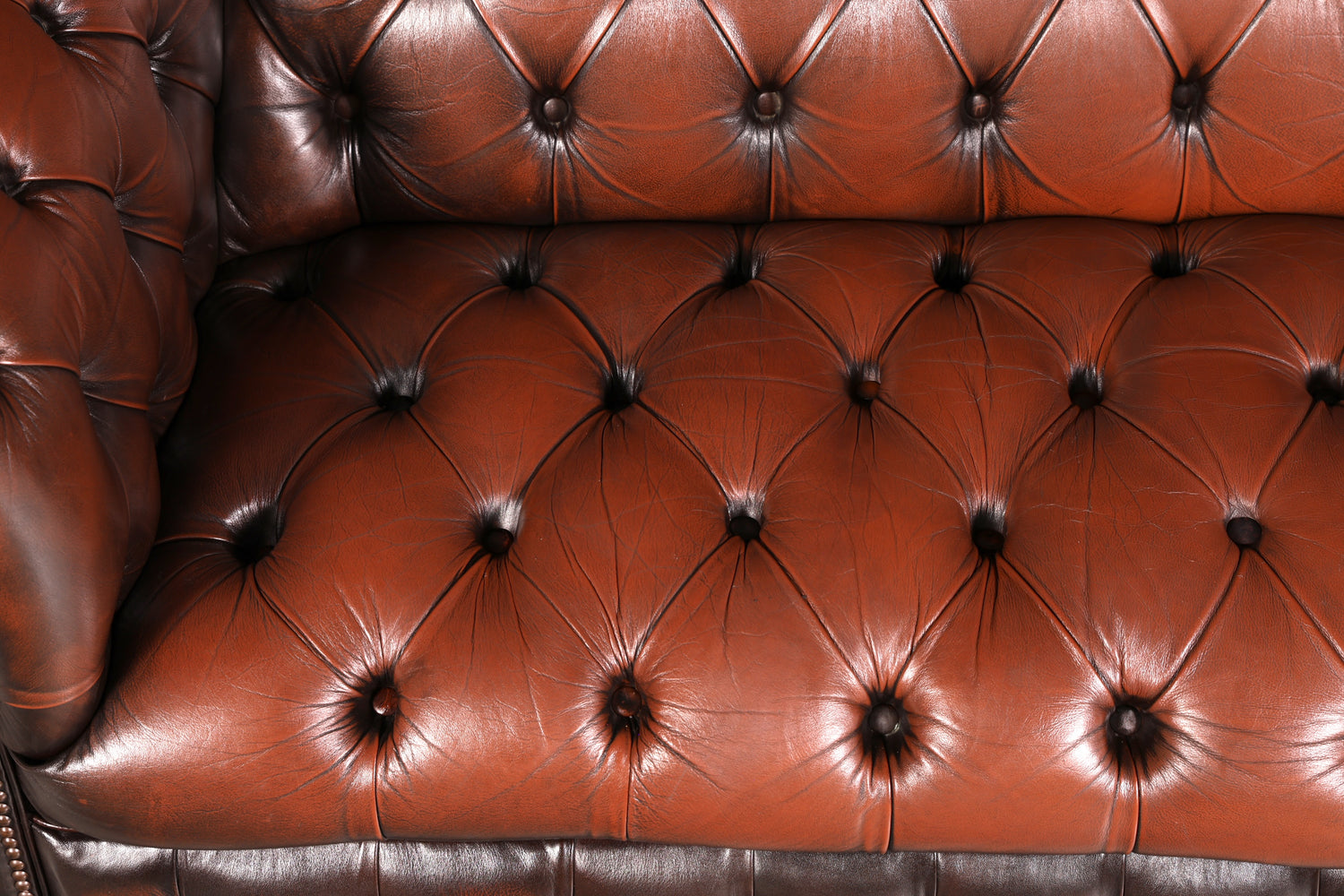 Wunderschönes Original Chesterfield Sofa 2-Sitzer Couch Englisches echt Leder Sofa UK 2 von 2