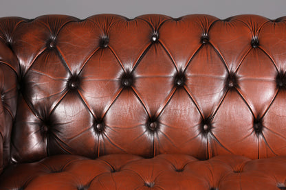 Wunderschönes Original Chesterfield Sofa 2-Sitzer Couch Englisches echt Leder Sofa UK 2 von 2
