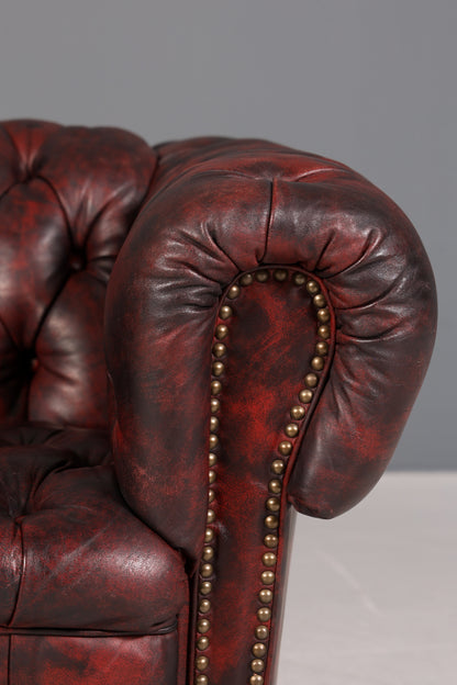 Wunderschöner Original Chesterfield Sessel Englisch Leder Armlehnsessel Herrensessel 2 von 2
