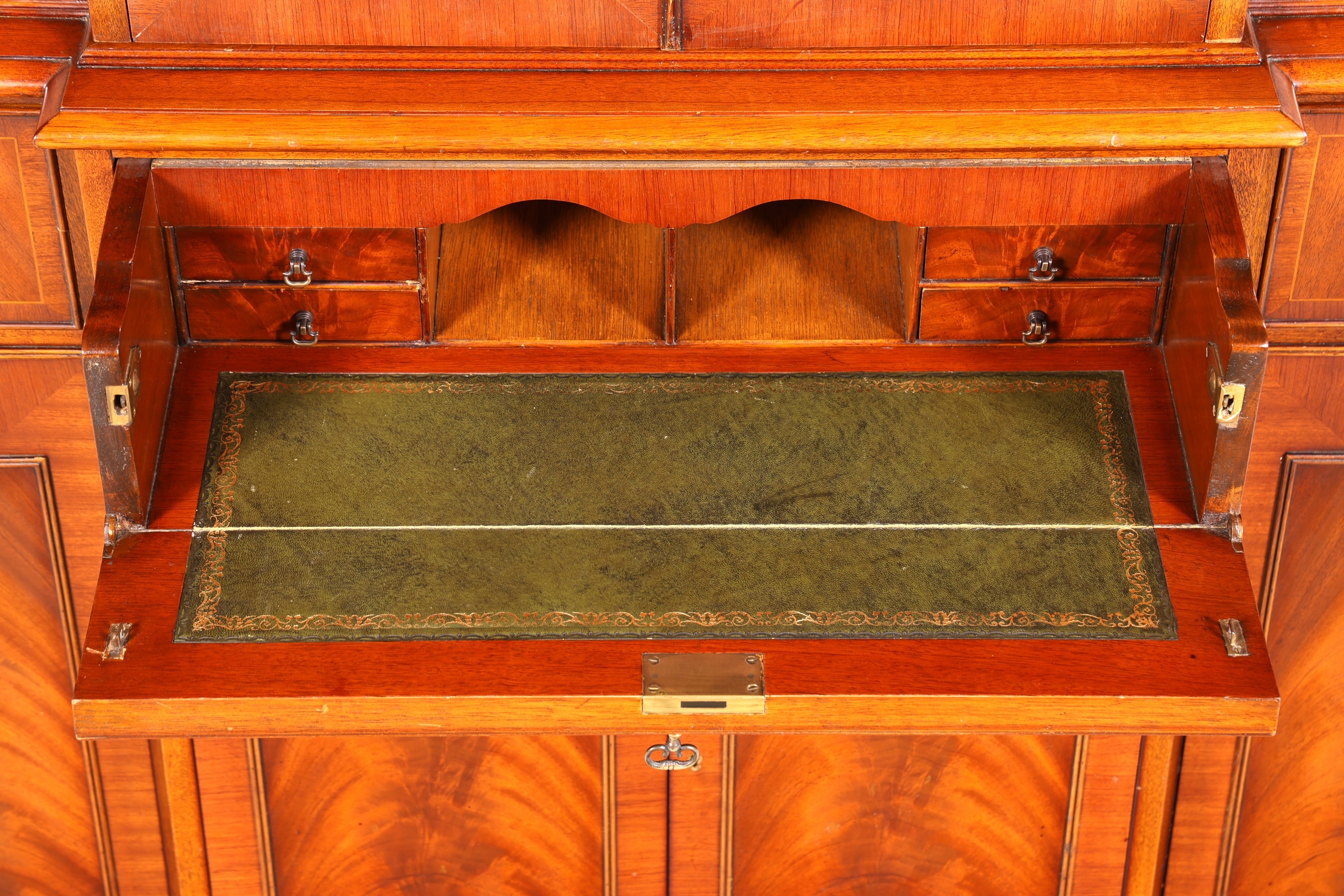 Wunderschöne Englische Vitrine echt Holz Sekretär Bibliothek Bücherschrank Bücherregal