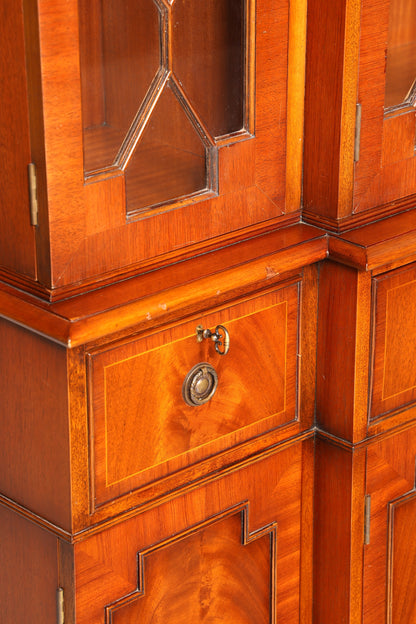 Wunderschöne Englische Vitrine echt Holz Sekretär Bibliothek Bücherschrank Bücherregal
