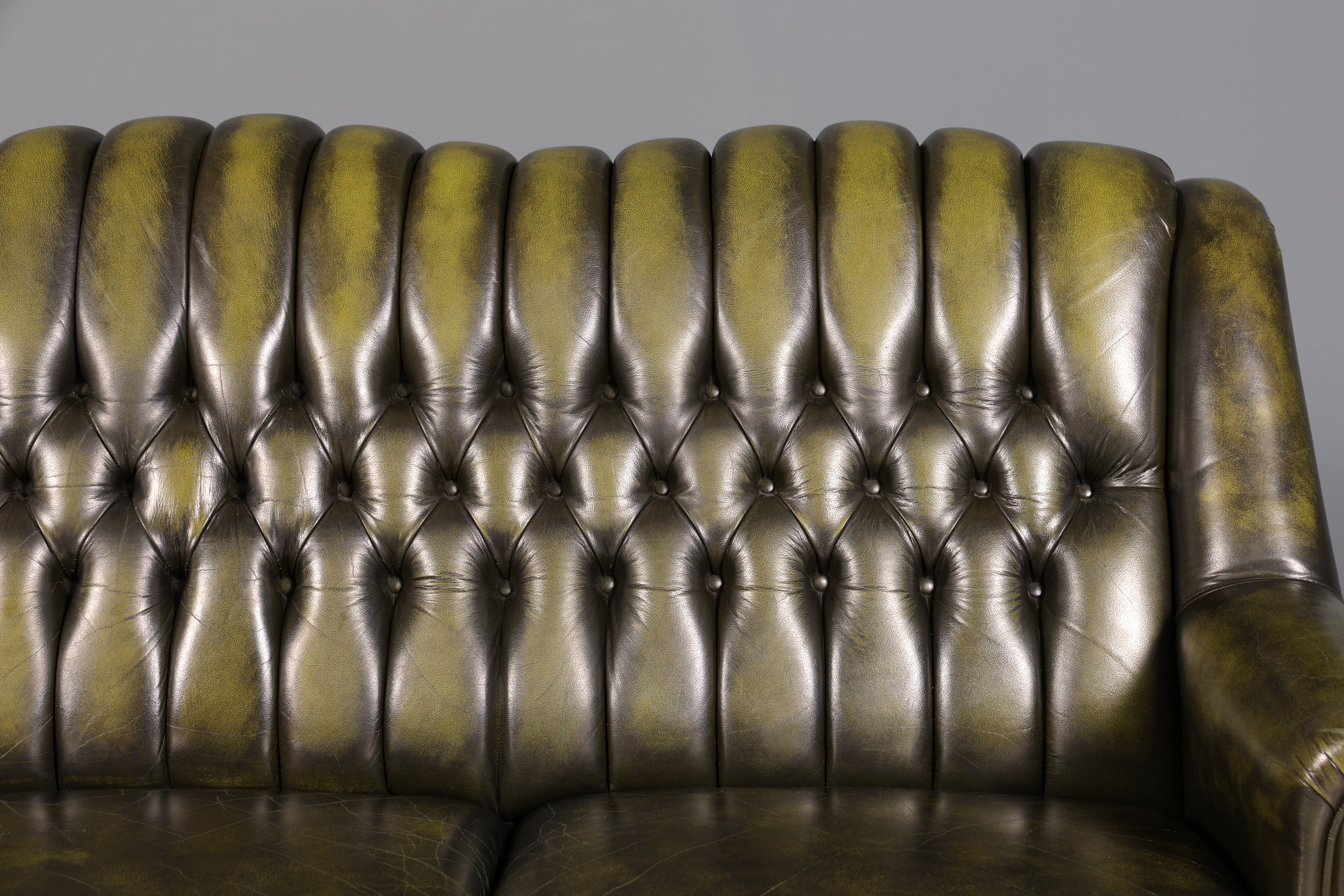 Wunderschönes Original Chesterfield Sofa 3- Sitzer echt Leder Couch Englisch