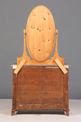 Stilvolle Gründerzeit Kommode Antik Louis Philippe Sideboard mit Spiegel Flurkommode