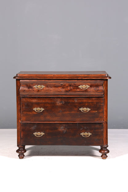Stylish Louis Philippe chest of drawers walnut Wilhelminian style chest of drawers around 1890