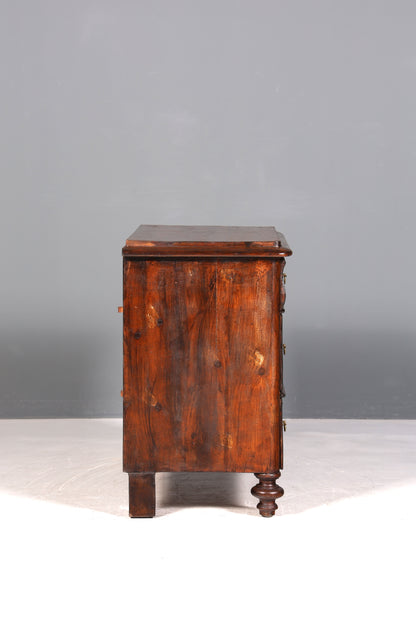 Stylish Louis Philippe chest of drawers walnut Wilhelminian style chest of drawers around 1890