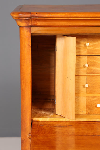 Stilvoller Biedermeier Sekretär Vertiko Louis Philippe  Kommode Schubladenkommode