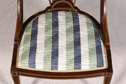 2x Wunderschöne Englische Stühle Edwardian Stuhl Set Antik Küchenstühle Polsterstühle Stuhl Set