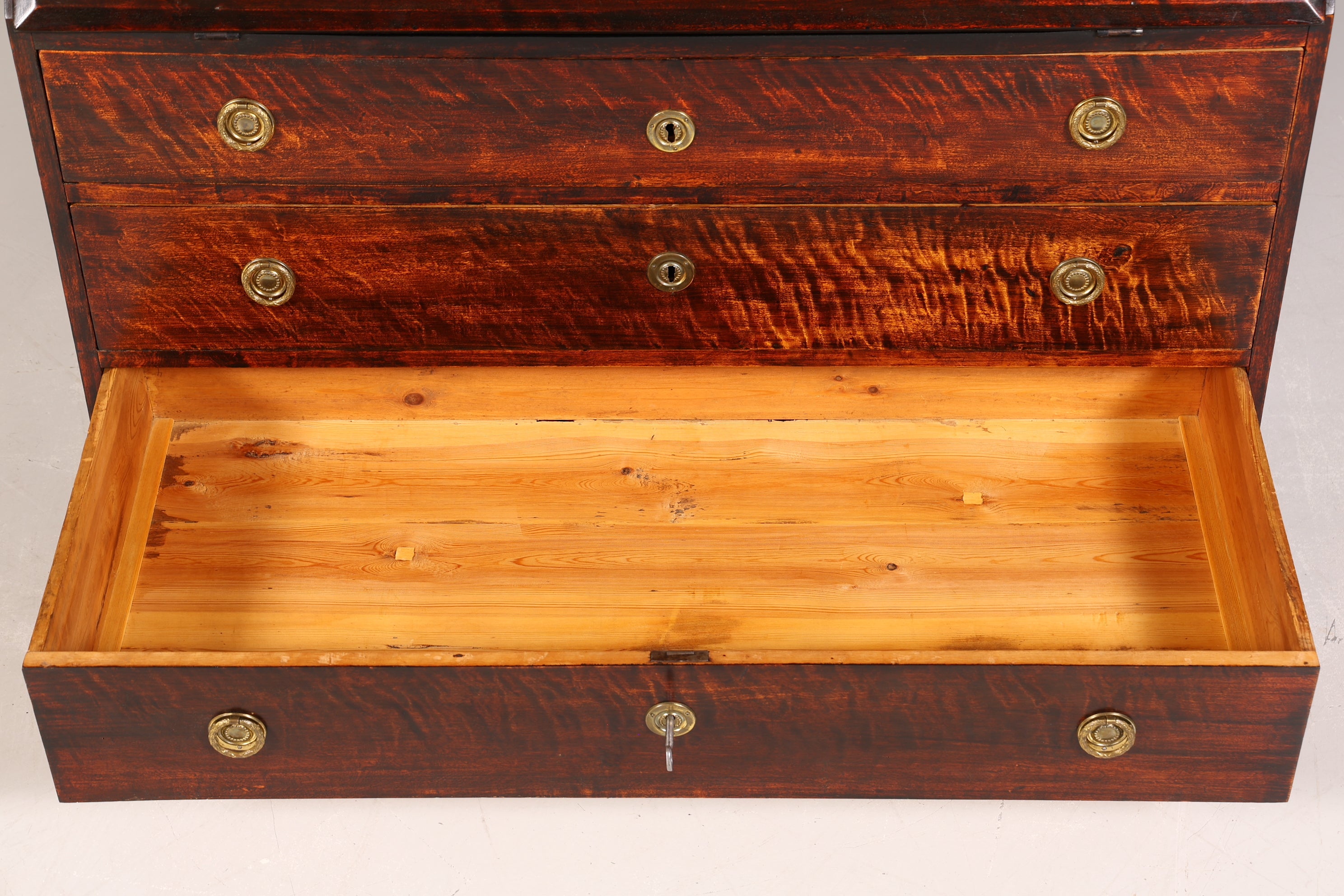 Wunderschöner Original Biedermeier Sekretär um 1860 Englisch Kommode Antik Bürokommode