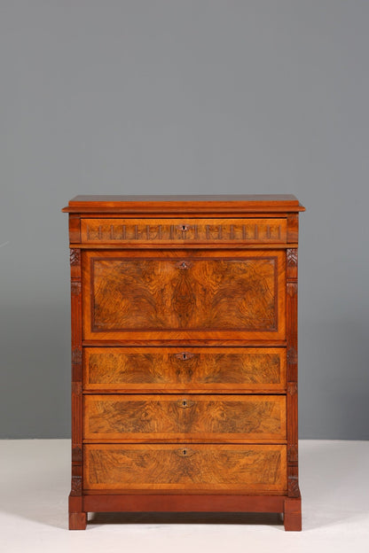 Stilvoller Gründerzeit Sekretär Vertiko Highboard Jugendstil Kommode Schrank um 1880