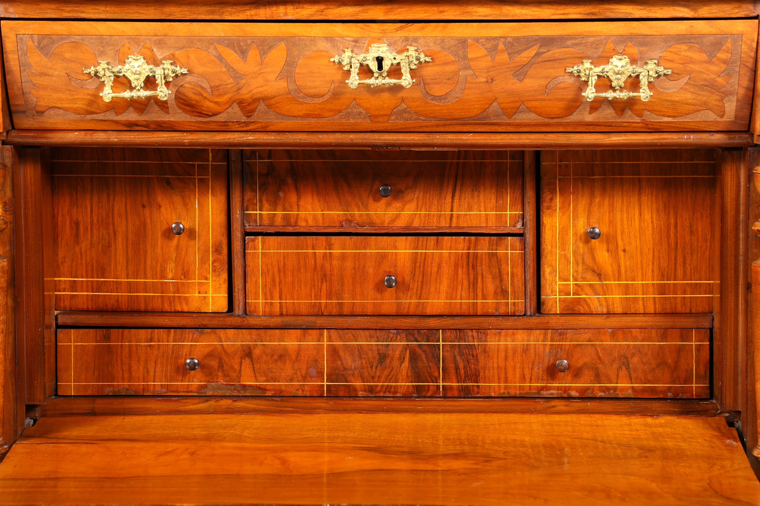 Edler Gründerzeit Sekretär Vertiko Highboard Louis Philippe Kommode um 1880