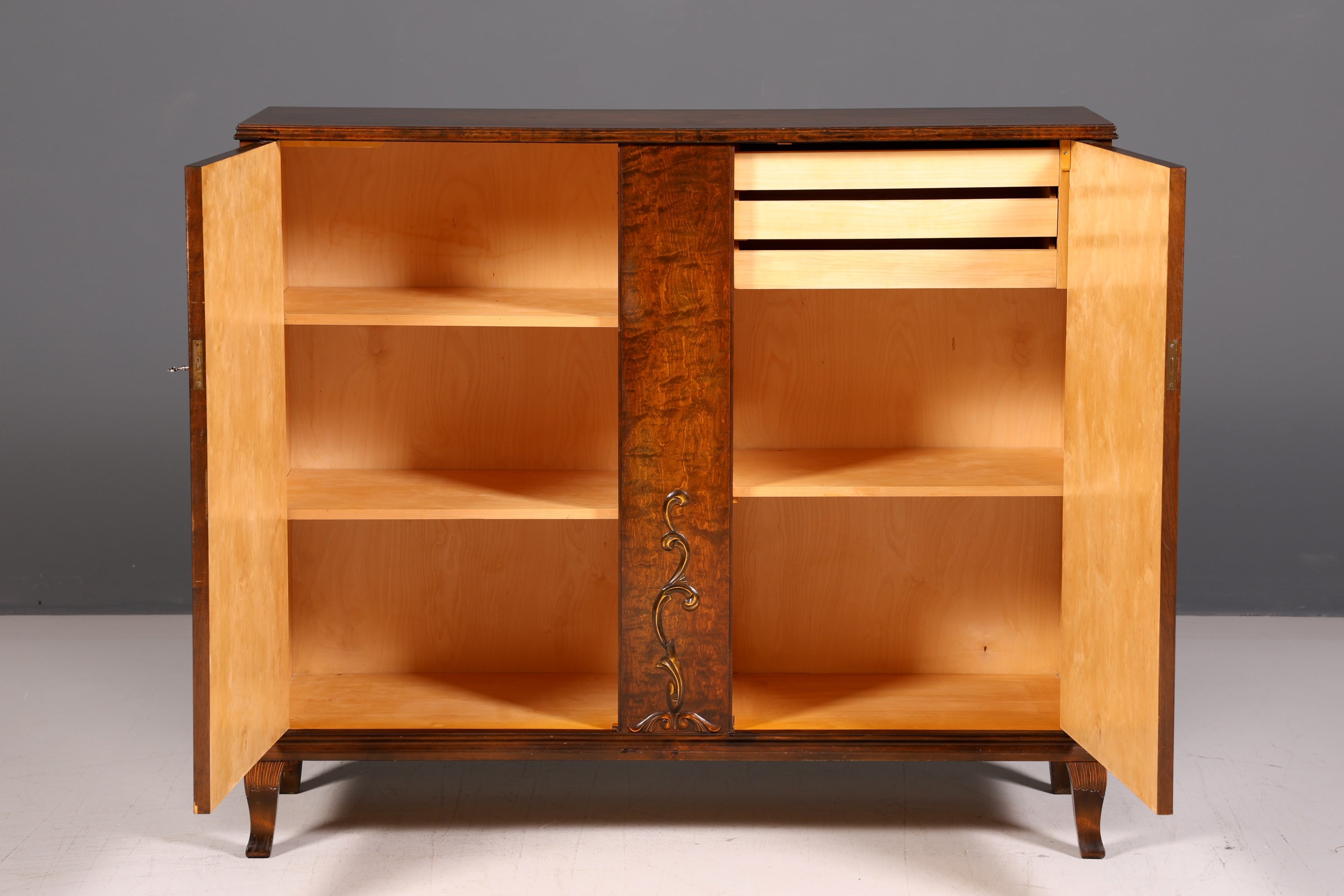 Stilvoller Original Art Deco Schrank Vertiko Sideboard Highboard Kommode Antik um 1930