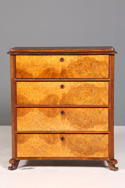 Wunderschöne Louis Philippe Kommode Nussbaum Vertiko Schubladenkommode um 1880