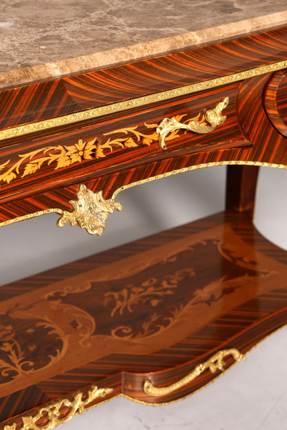 Traumhafte Barock Stil Konsolen Tisch Marmor Antik Stil Intarsien Konsole