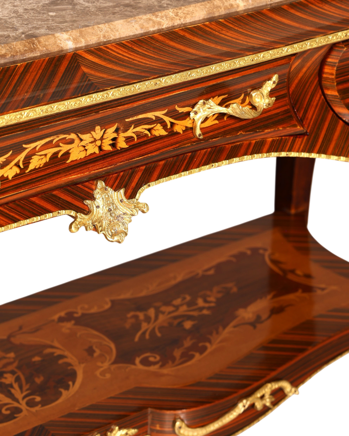 Traumhafte Barock Stil Konsolen Tisch Marmor Antik Stil Intarsien Konsole