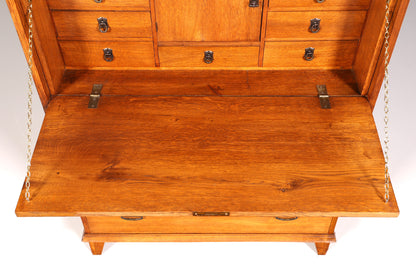 Wunderschöner Jugendstil Sekretär Gründerzeit Vertiko Antik Kommode um 1900 Eiche Massiv