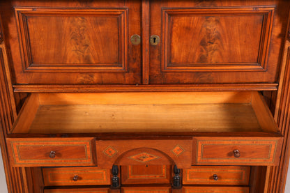 Edler Gründerzeit Sekretär Vertiko Highboard Louis Philippe Kommode Sekretär Schrank um 1880