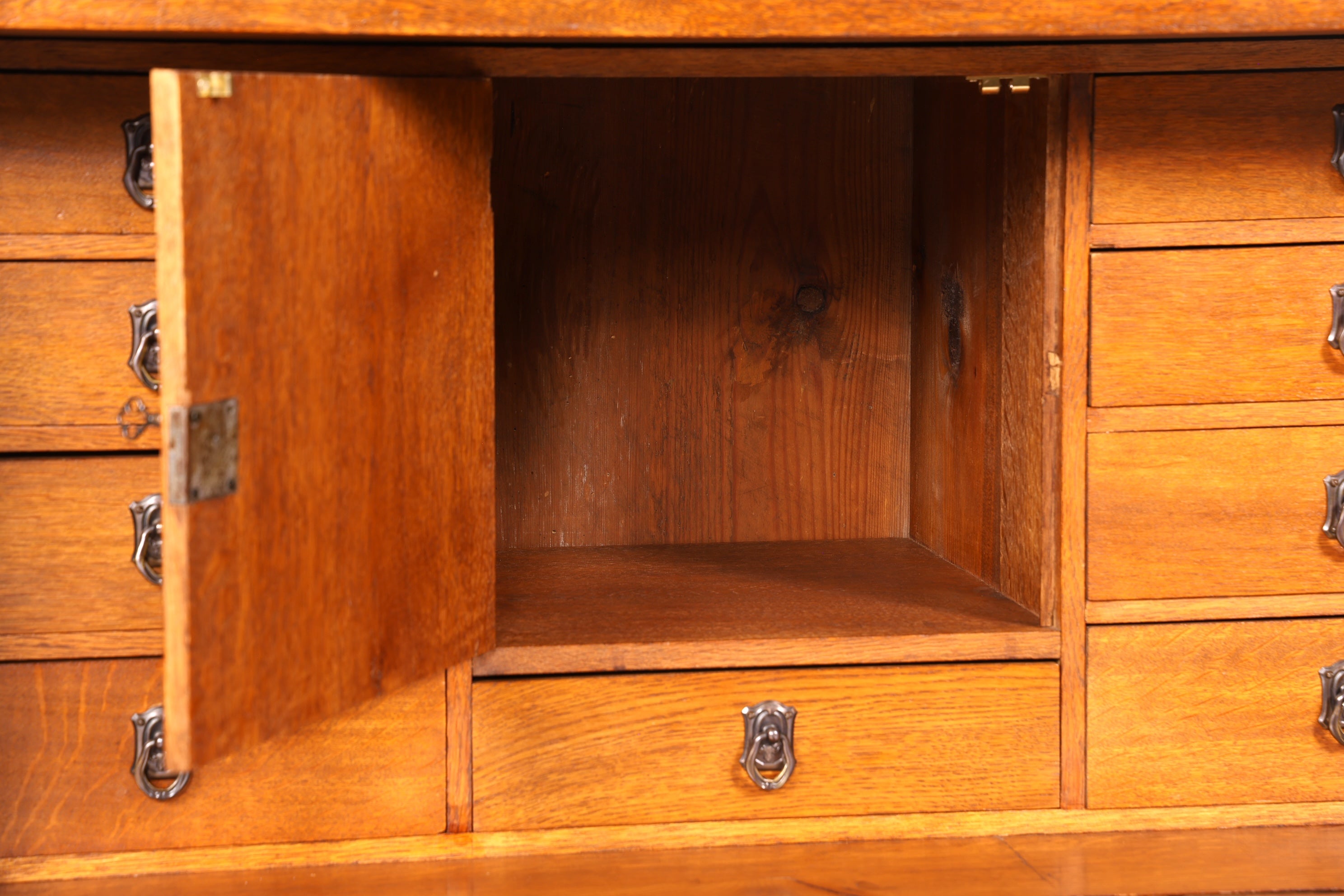 Wunderschöner Jugendstil Sekretär Gründerzeit Vertiko Antik Kommode um 1900 Eiche Massiv