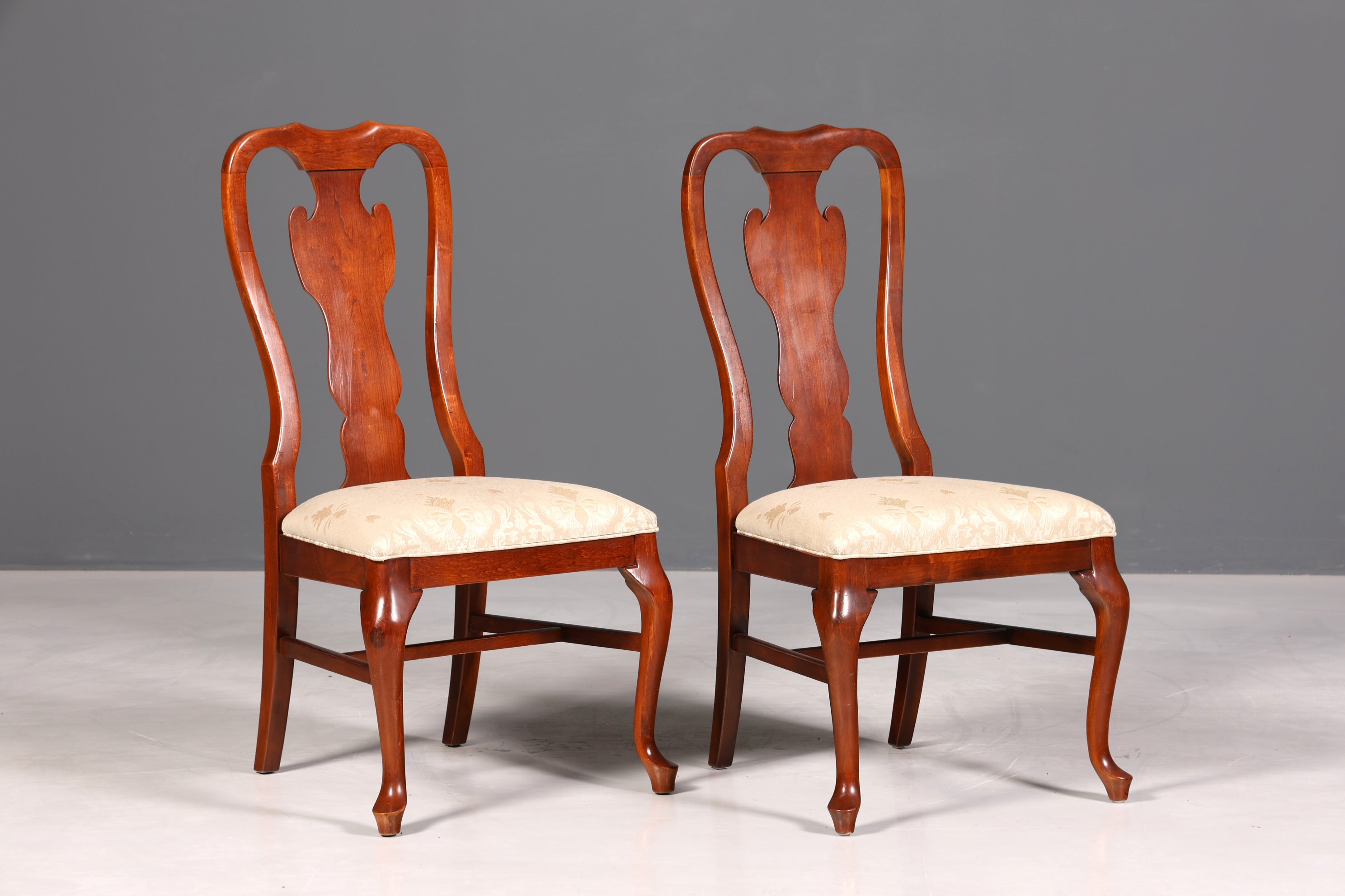 2x Edle Drexel Heritage Stühle Amerikanisch USA Chippendale Stil Stuhlset Küchenstuhl Set Esszimmer Stühle