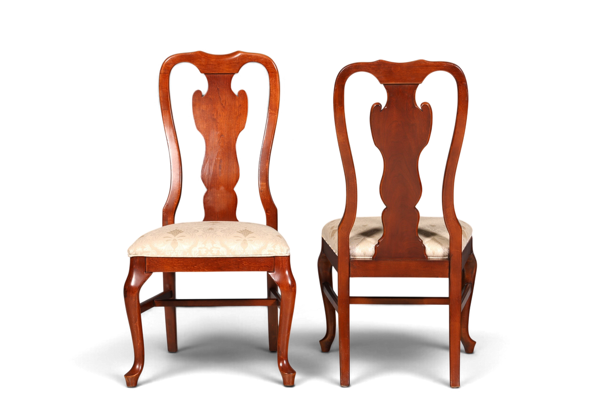 2x Edle Drexel Heritage Stühle Amerikanisch USA Chippendale Stil Stuhlset Küchenstuhl Set Esszimmer Stühle
