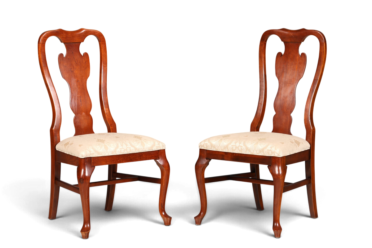 2x Edle Drexel Heritage Stühle Amerikanisch USA Chippendale Stil Stuhlset Küchenstuhl Set Esszimmer Stühle