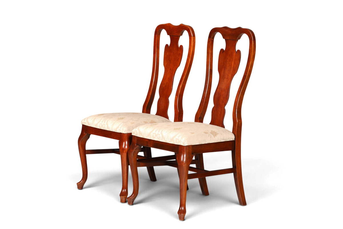 2x Edle Drexel Heritage Stühle Amerikanisch USA Chippendale Stil Stuhlset Küchenstuhl Set Esszimmer Stühle