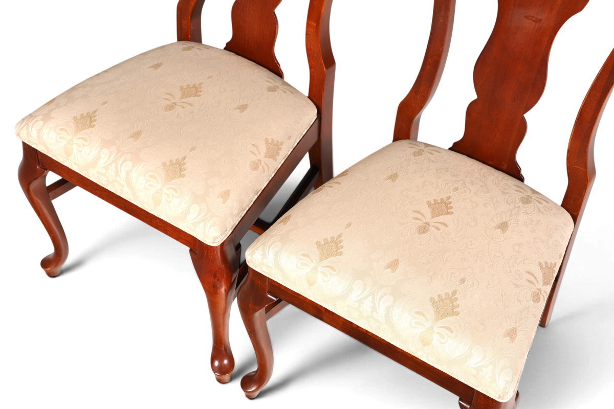 2x Edle Drexel Heritage Stühle Amerikanisch USA Chippendale Stil Stuhlset Küchenstuhl Set Esszimmer Stühle