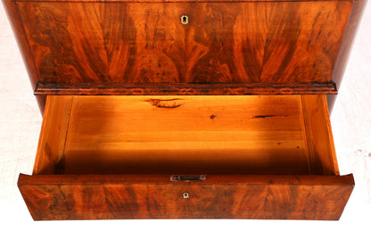 Edle Louis Philippe Kommode Nussbaum Gründerzeit Schubladenkommode Antik um 1890 Französisch