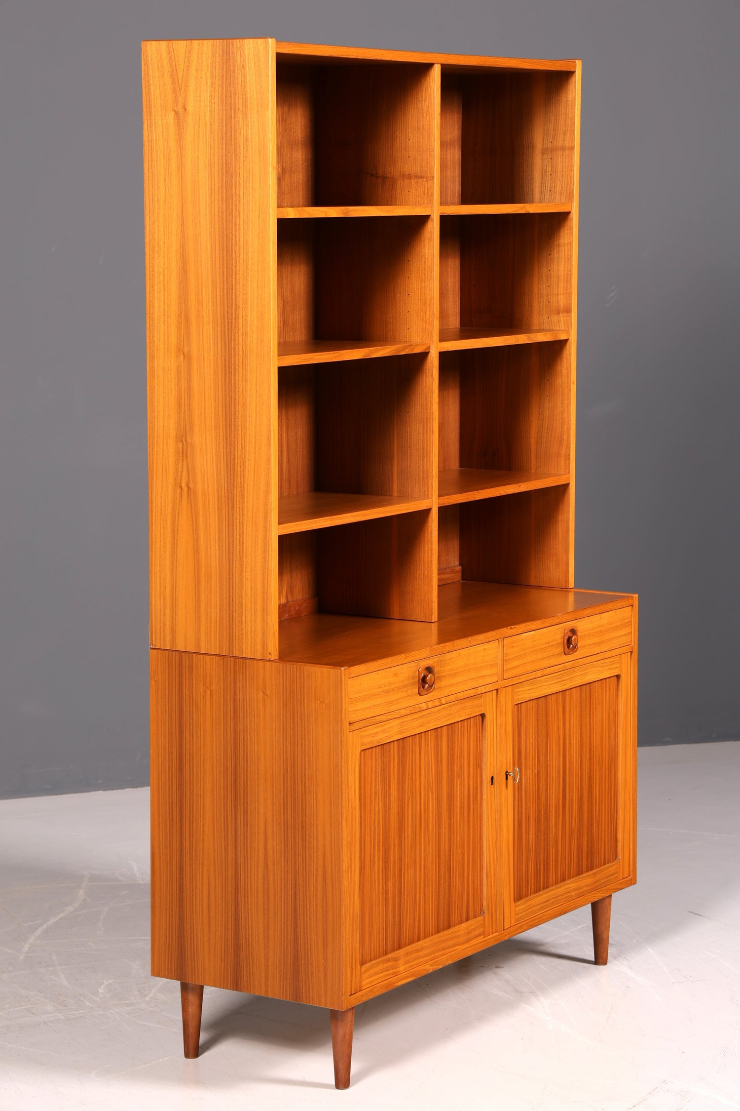 Traumhaftes Mid Century Regal Schrank Danish Design Retro Kommode Vintage Bücherregal 60er Jahre