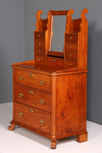 Wunderschöne Gründerzeit Kommode Antik Louis Philippe Sideboard mit Spiegel Flurkommode