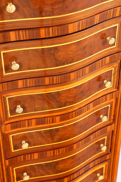 Beautiful Baroque style chest of drawers, vertico chest of drawers, 7 drawers