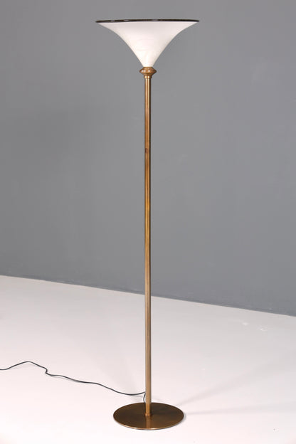 Beautiful Italian floor lamp by Barovier &amp;amp; Toso, Murano glass lampshade, uplighter, floor lamp, 2 of 2