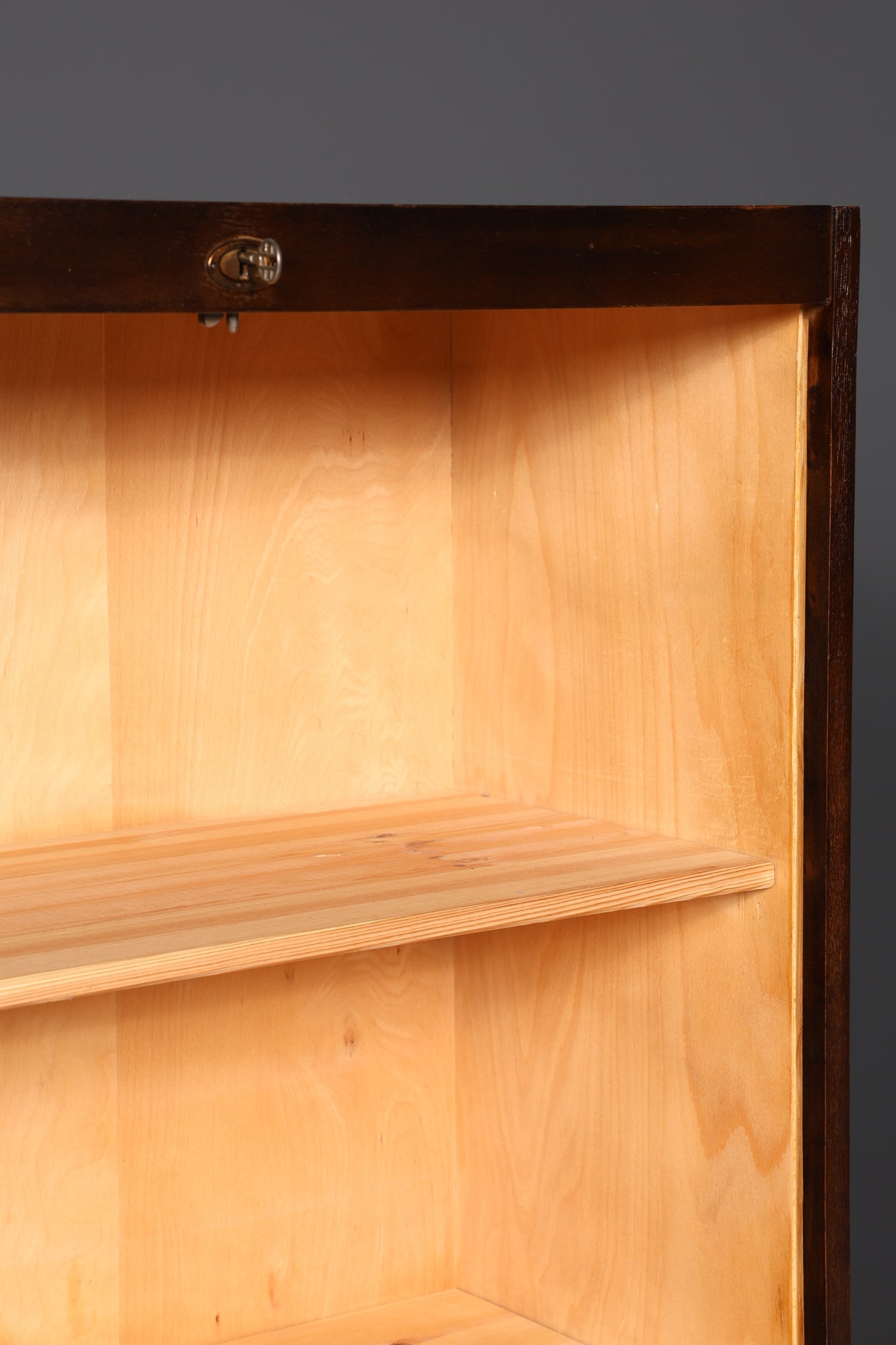 Simple mid-century roll-top cabinet, Bauhaus style, apothecary cabinet, Art Deco filing cabinet, office cabinet