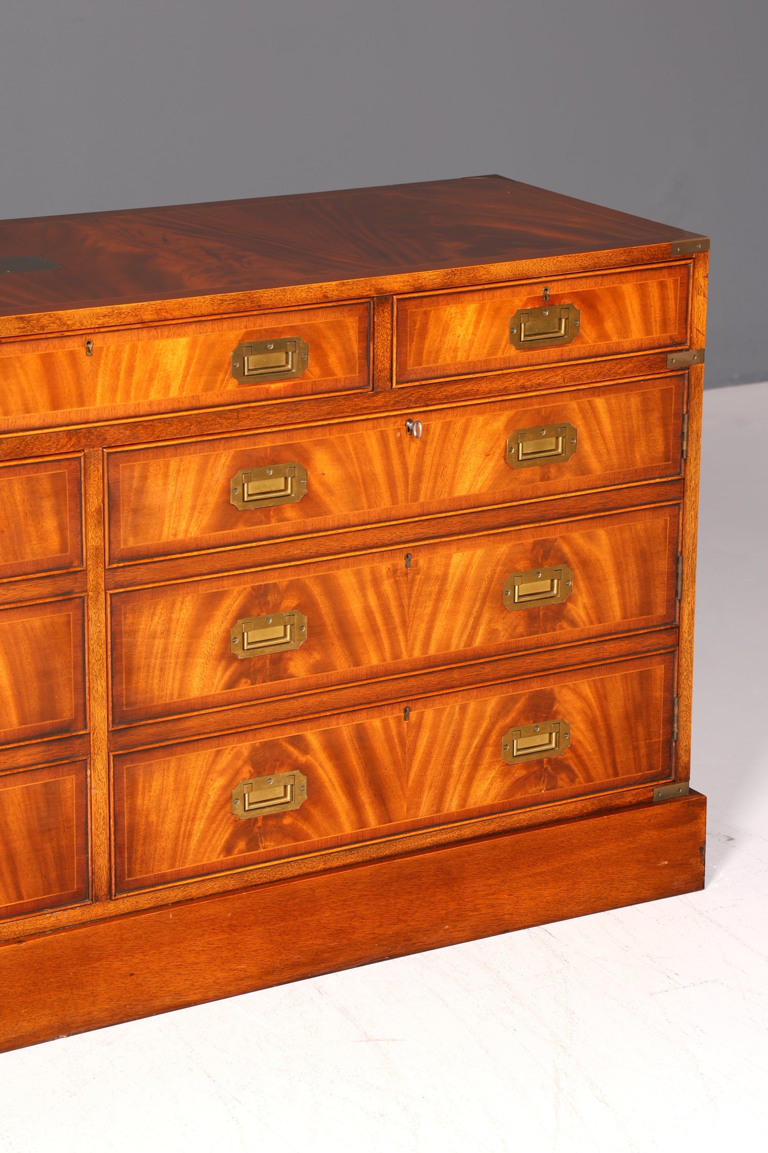Traumhaftes Maritim Sideboard Englische Schiffs Kommode Englisch Antik Schrank Military Chest