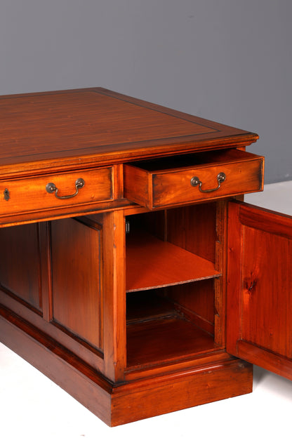 Wunderschöner Englischer Schreibtisch Mahagoni Bürotisch Antik Office Desk Partnerdesk Schreibtisch