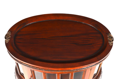 Wunderschöner filigraner Chippendale Barschrank echt Holz Teeschrank im Jugendstil Vitrine