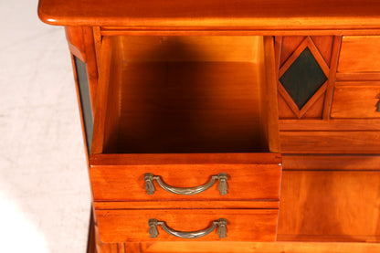 Edle Kommode im Biedermeier Stil Englischer Stil Eibe Echt Holz Sideboard Antik