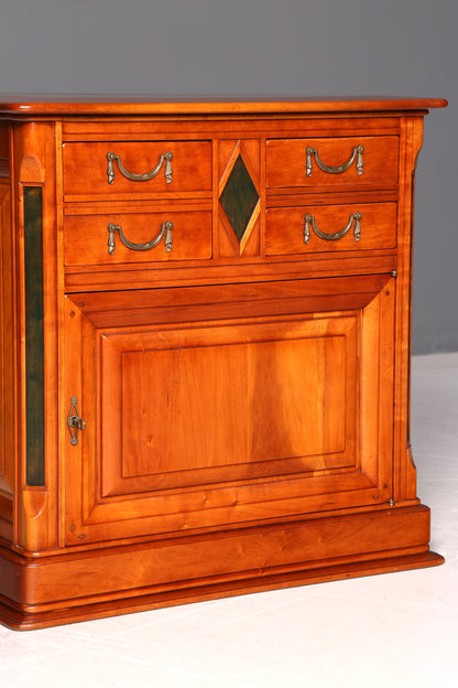 Edle Kommode im Biedermeier Stil Englischer Stil Eibe Echt Holz Sideboard Antik